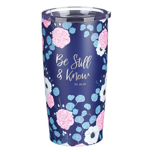 Be Still Pink Stainless Steel Water Bottle - Psalm 46:10