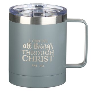Mug SS Camp Gray All Things Phil. 4:13