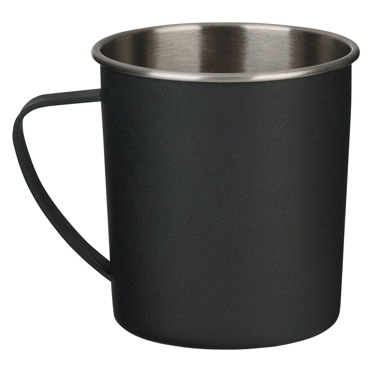 Black Metal Coffee Mug - Black