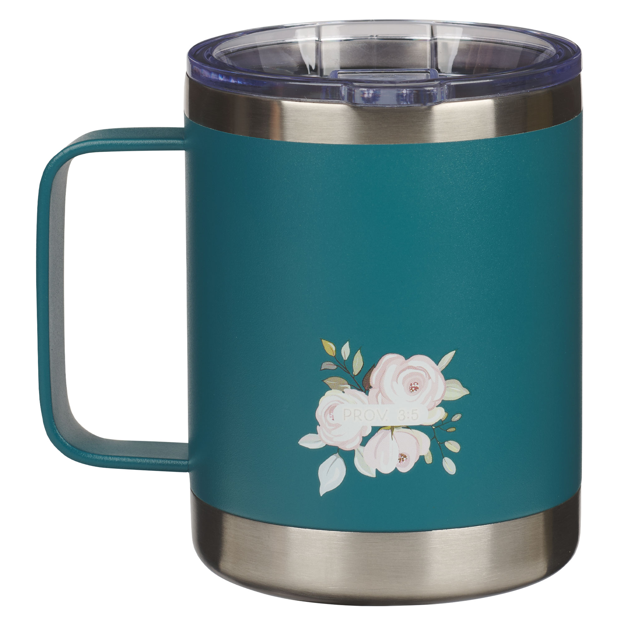 Trust in the Lord Teal Floral Camp-Style Stainless Steel Trust in the Lord Teal Floral Camp-Style Stainless Steel