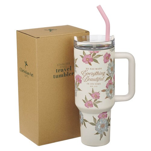 Everything Beautiful 40 oz Stainless Steel Tumbler Eccl 3:11