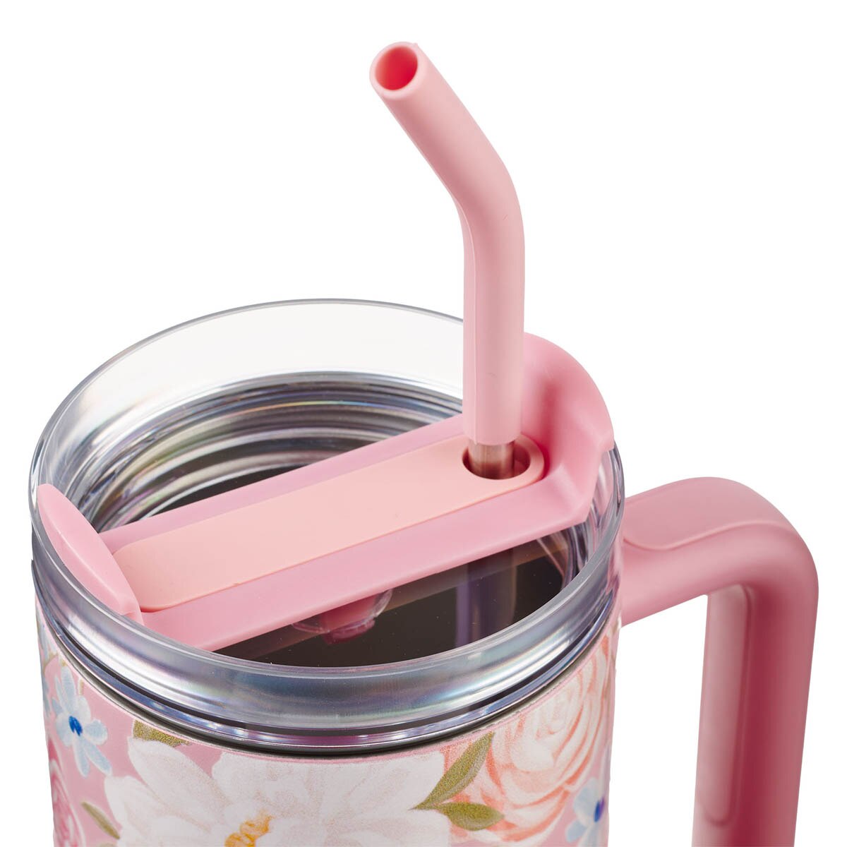 God is With Her Pink 40 oz Steel Tumbler w Reusable Straw