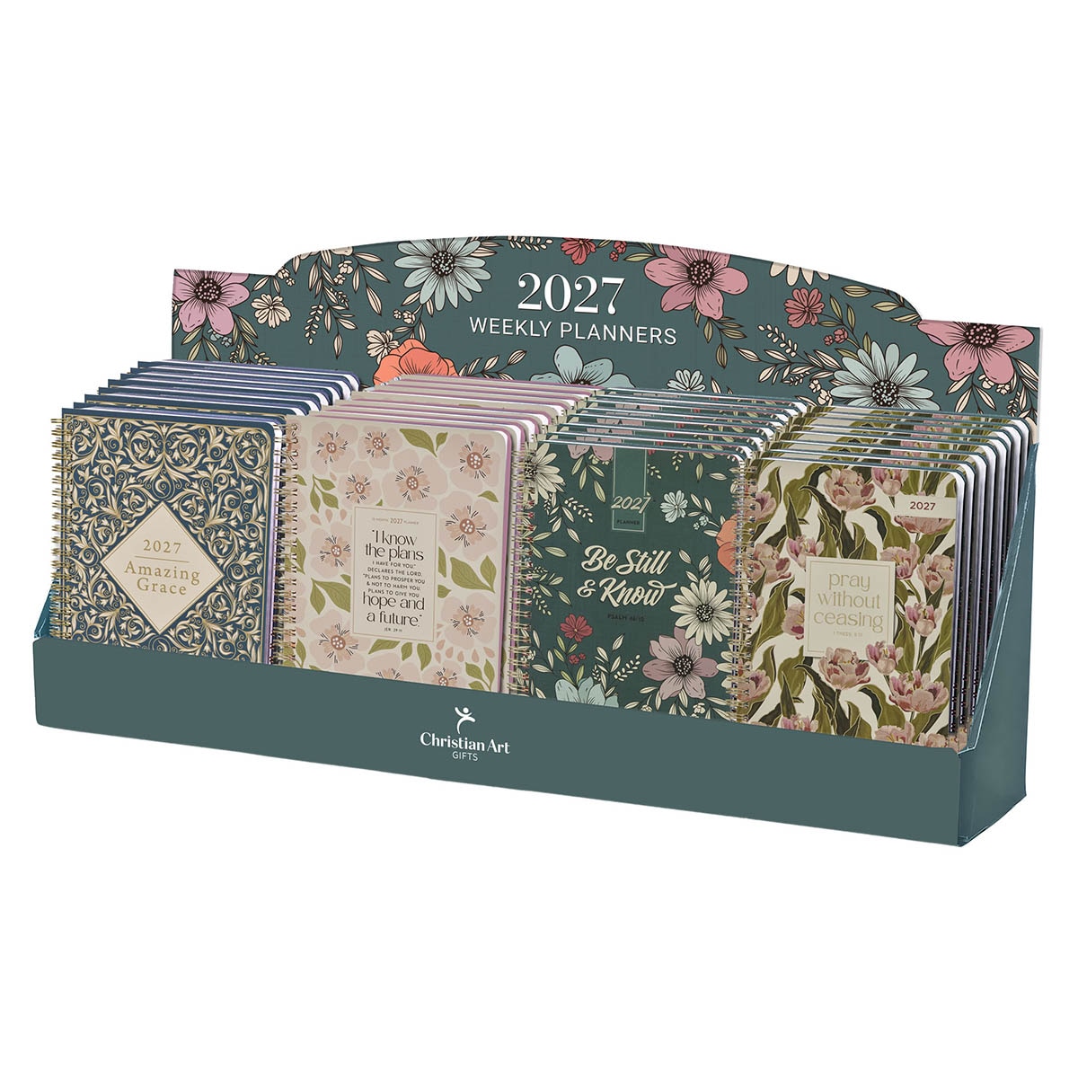 Pre-packed 2027 Spiral Weekly Planner Merchandiser