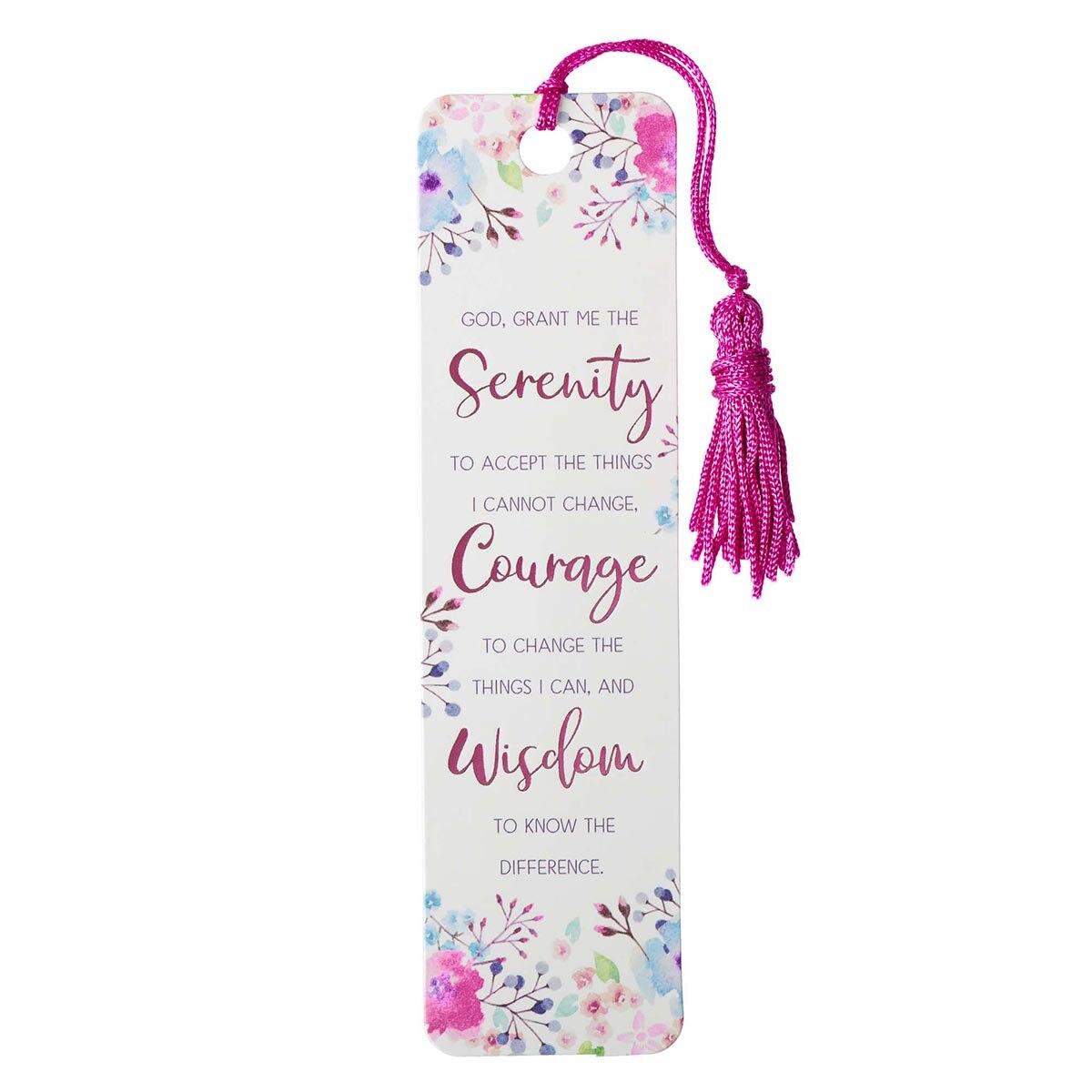 serenity prayer bookmark with tassel