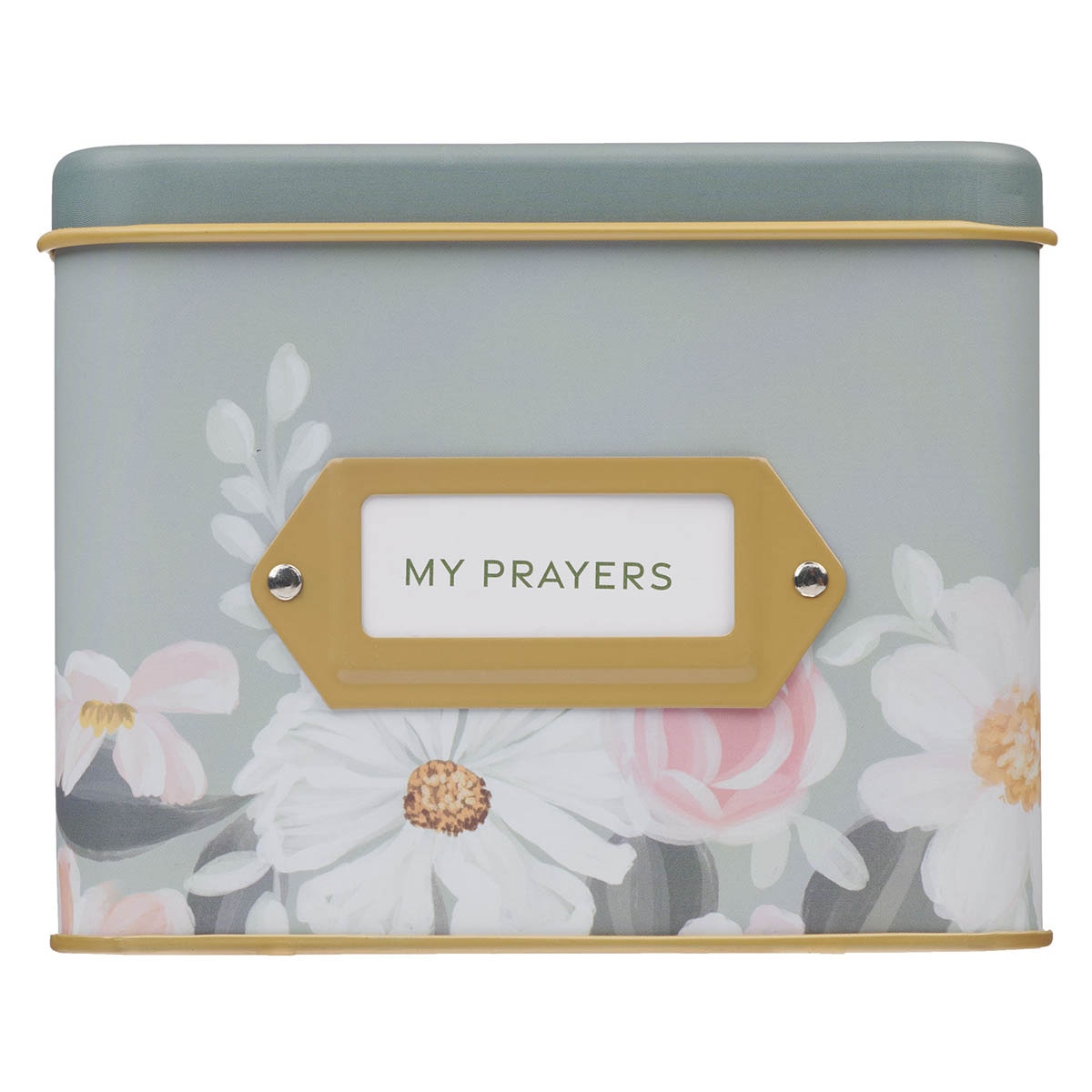 He Restores My Soul Green Prayer Cards in a Tin Ps 23:3
