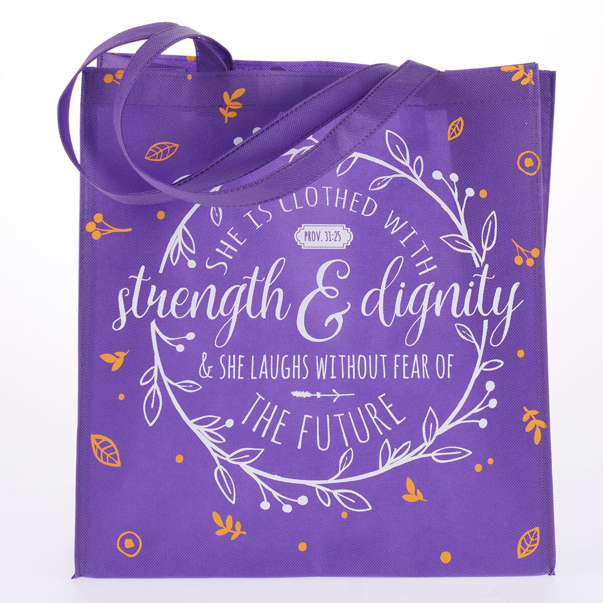Strength and Dignity Tote Shopping Bag Proverbs 31 25
