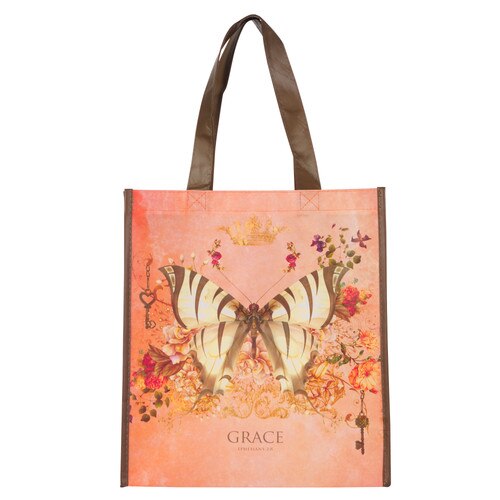 Bless You Tote, Pink & White Floral | Christian Art Gifts