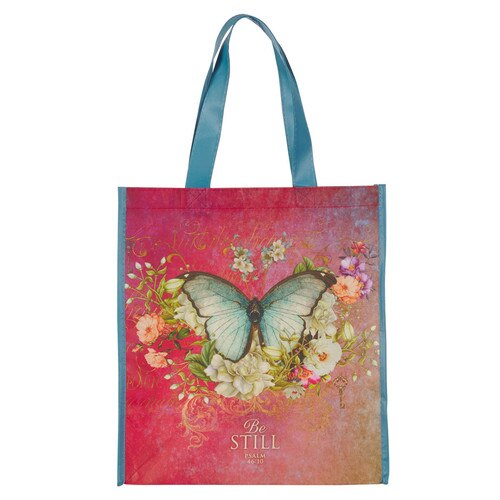 2 Religious Themed Inspirational Christian Tote Bags for Women | Live  Thankfully, Be Still and Know Theme | Reusable Totes Set for Church Events