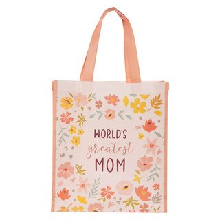World's Greatest Mom Non-woven Coated Tote Bag