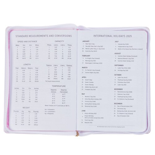 Trust in the Lord Blush Pink Faux Leather 2025 Executive Planner with