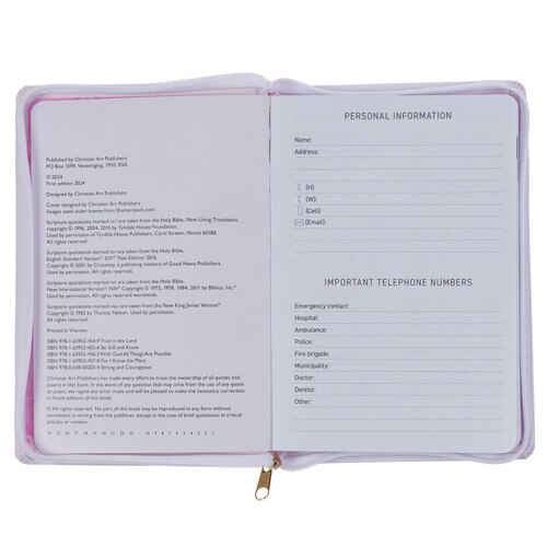 Trust in the Lord Blush Pink Faux Leather 2025 Executive Planner with