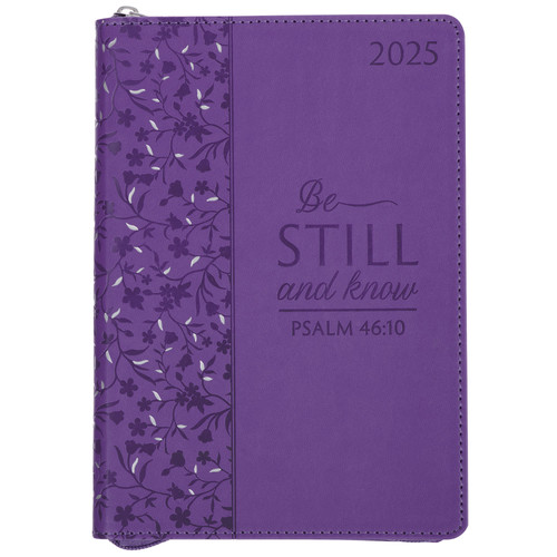 Be Still and Know 2025 Executive Planner with Zipper Closure - Psalm 46:10