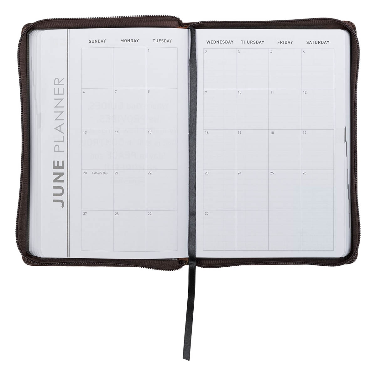 2027 Man's Heart Walnut Executive Planner w Zipper Prov 16:9