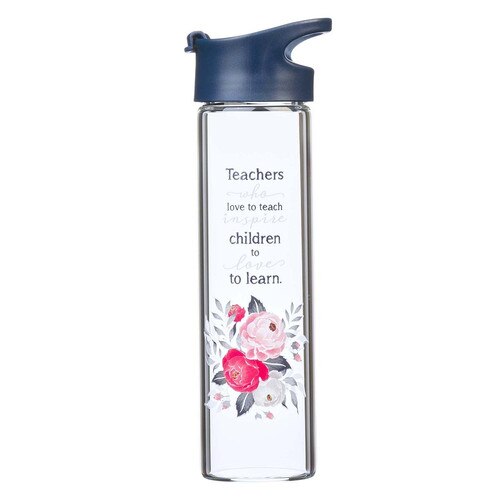 Teachers Who Love To Teach Glass Water Bottle