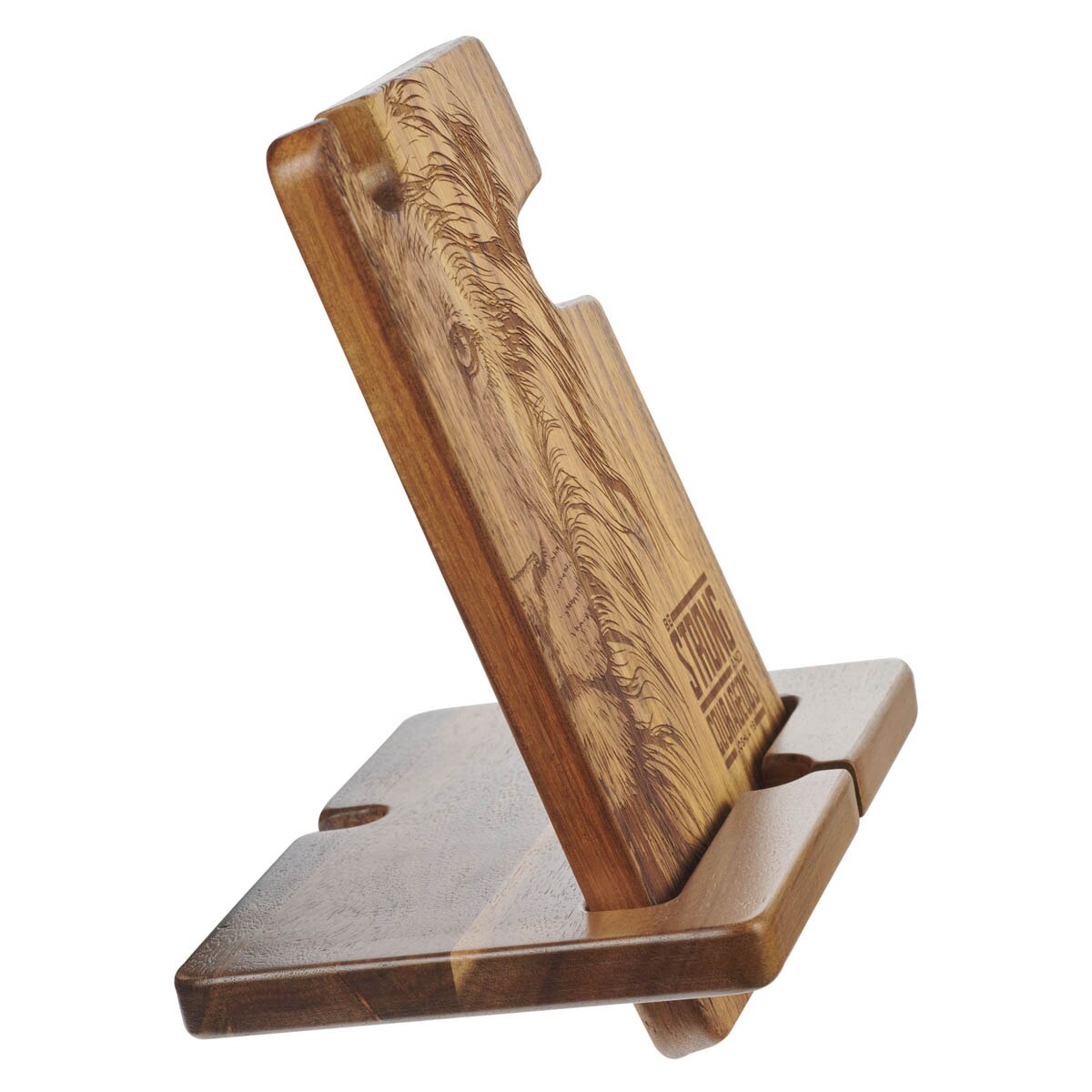 Strong Courageous Wood Personal Accessory Organizer Josh 1:9