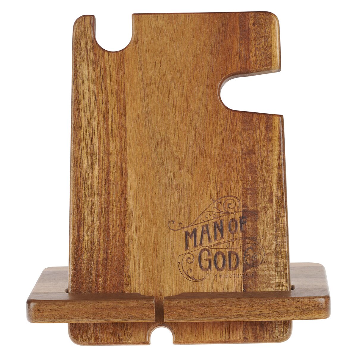 Strong Courageous Wood Personal Accessory Organizer Josh 1:9