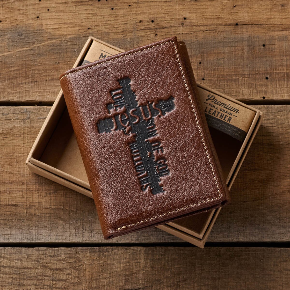 Rossini Brown Trifold Wallet - but,since