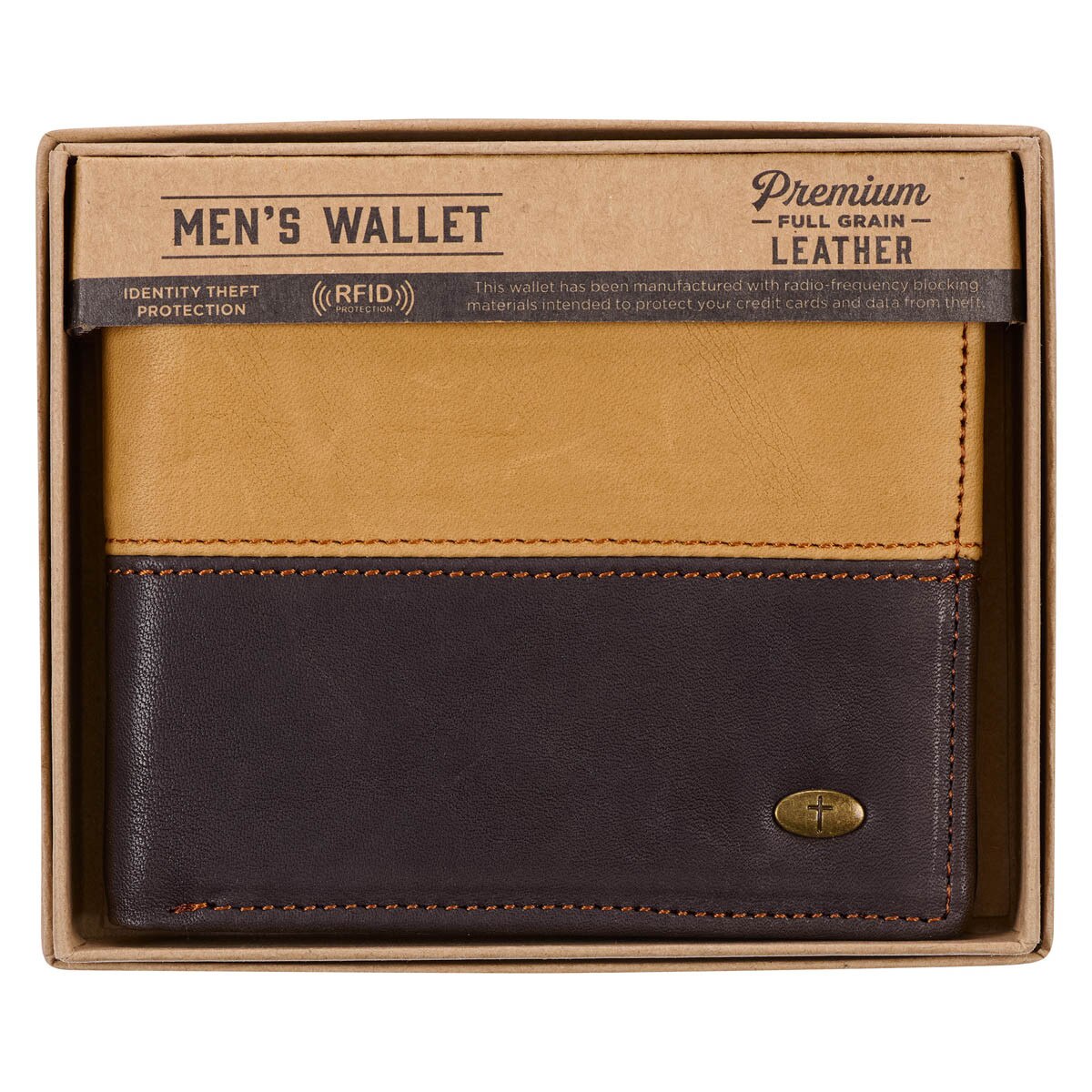 Genuine Leather Man Wallet Card Holder Credit Card Coin Large Men Long Coffee