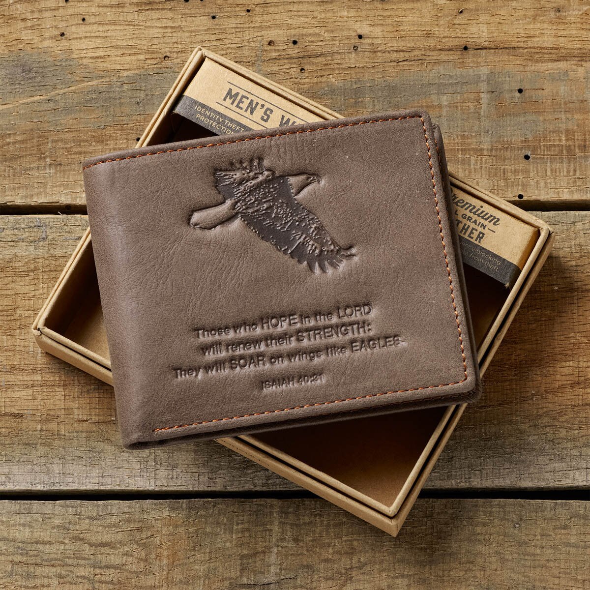 Eagles Wings Utah Utes Leather Bifold Wallet