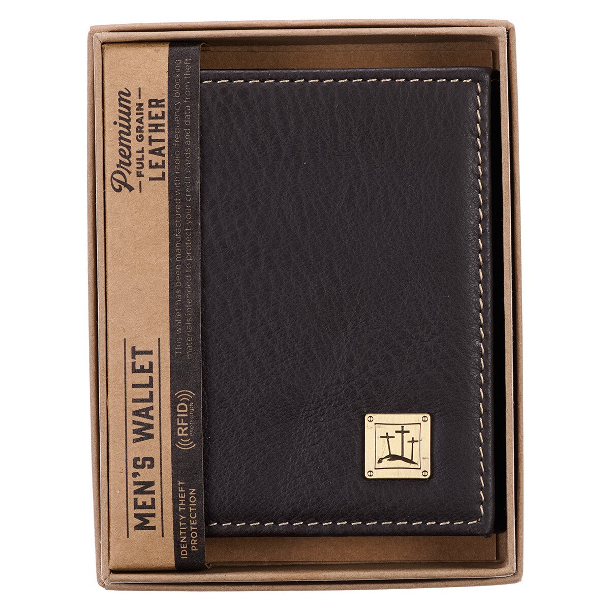 Dogtown Vintage Cross Small Leather Trifold Chain Wallet