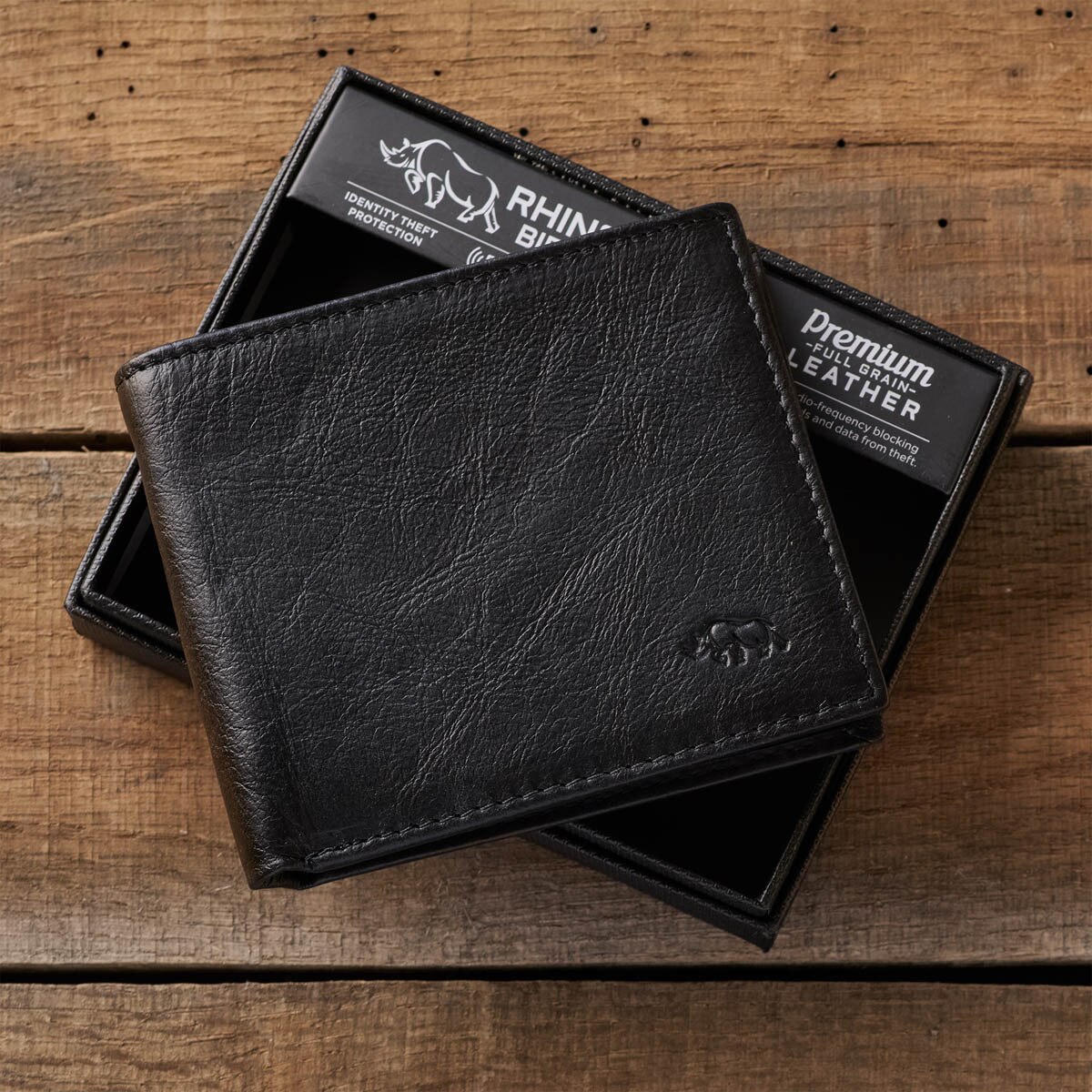 BLACKBEARD Full Grain Cowhide Leather Minimalist Front Pocket Wallet