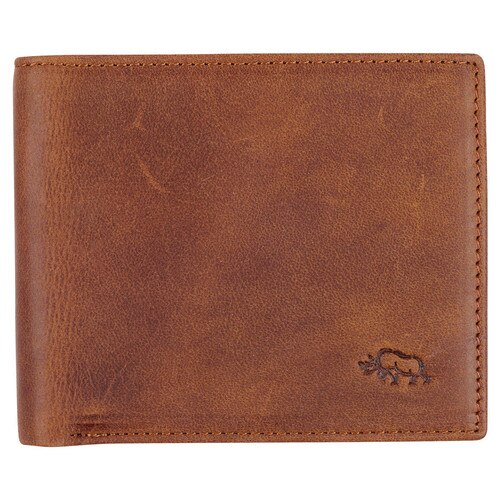 Mens Diesel Brown Full Grain Cowhide Leather Bifold Rhino Armor™ Wallet