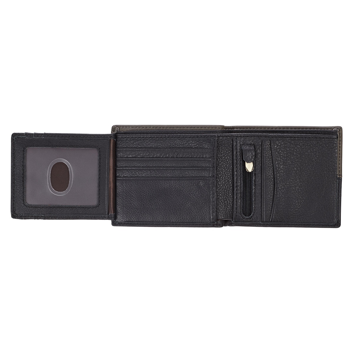 Strong and Courageous Leather Wallet with Badge Josh 1:9