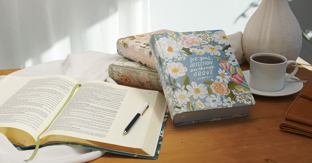 Hand-painted Floral Bible by Allison Loveall